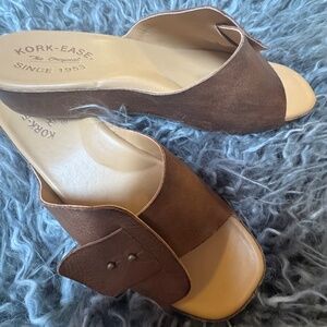 KorkEase Mesa Brown Sandal Slide-NIB